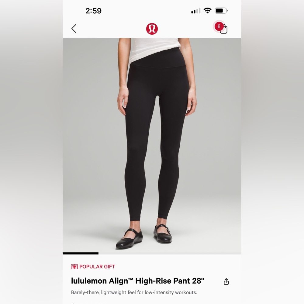 Lululemon align high rise pant 28’